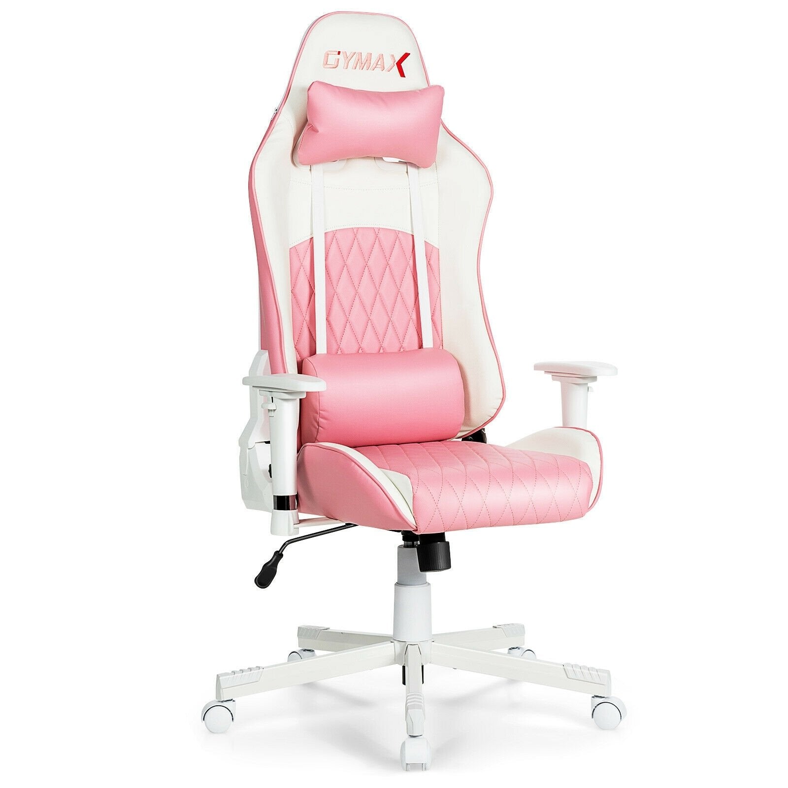 Ergonomic High Back Computer Desk Chair with Headrest and Lumbar Support, Pink Gaming Chairs   at Gallery Canada