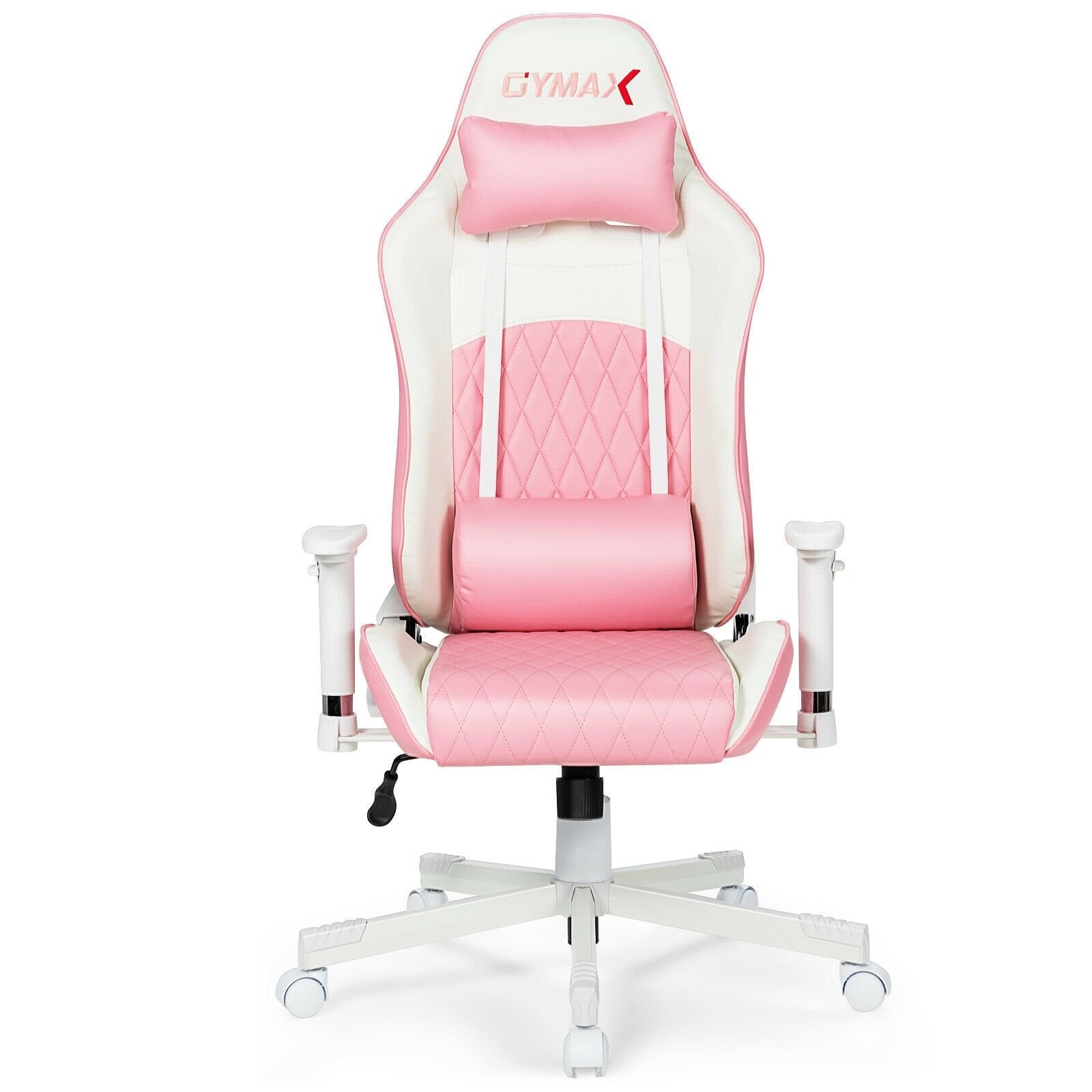 Ergonomic High Back Computer Desk Chair with Headrest and Lumbar Support, Pink Gaming Chairs   at Gallery Canada