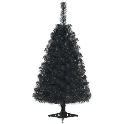 3 Feet Unlit Artificial Christmas Halloween Mini Tree with Plastic Stand, Black - Gallery Canada