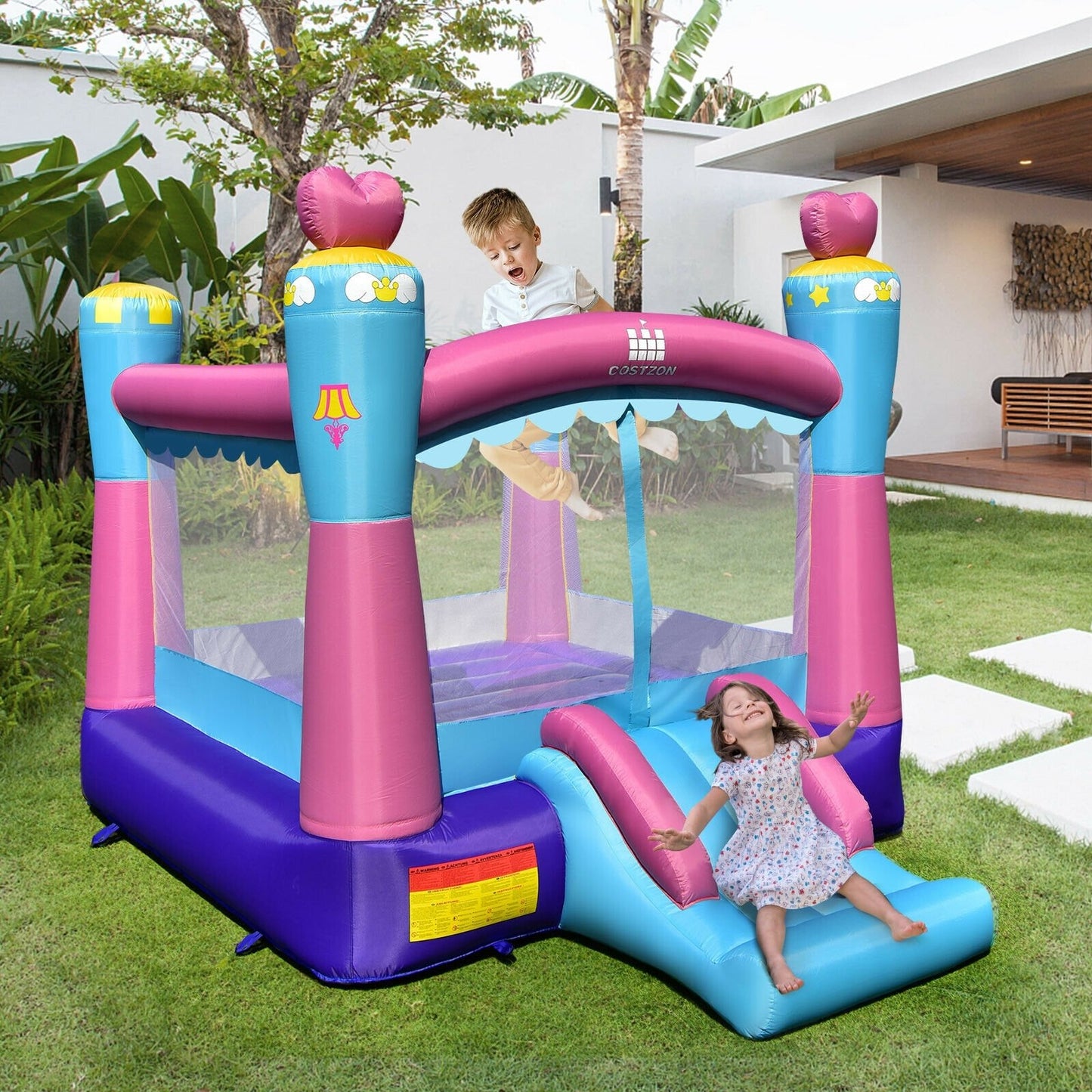 3-in-1 Princess Theme Inflatable Castle without Blower Bounce House   at Gallery Canada