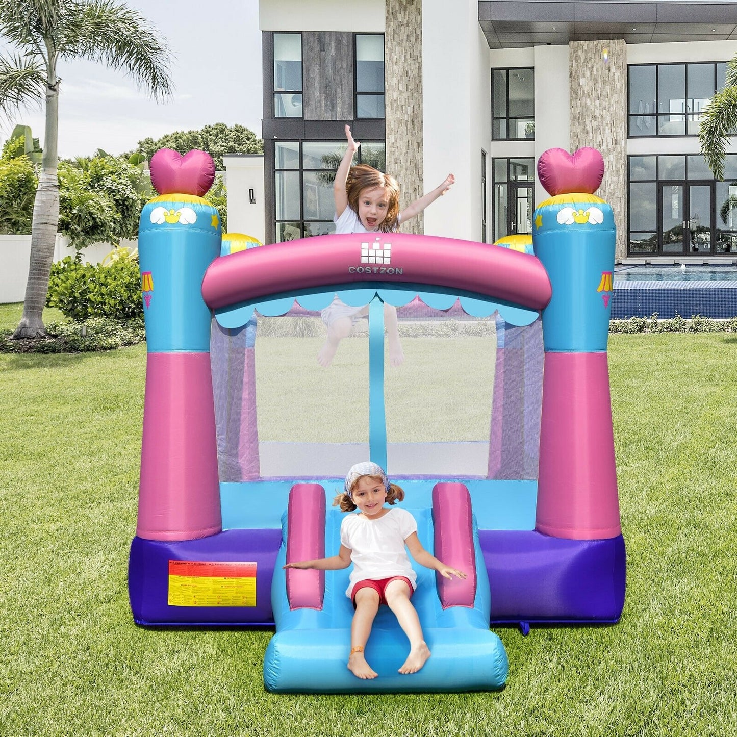 3-in-1 Princess Theme Inflatable Castle without Blower Bounce House   at Gallery Canada