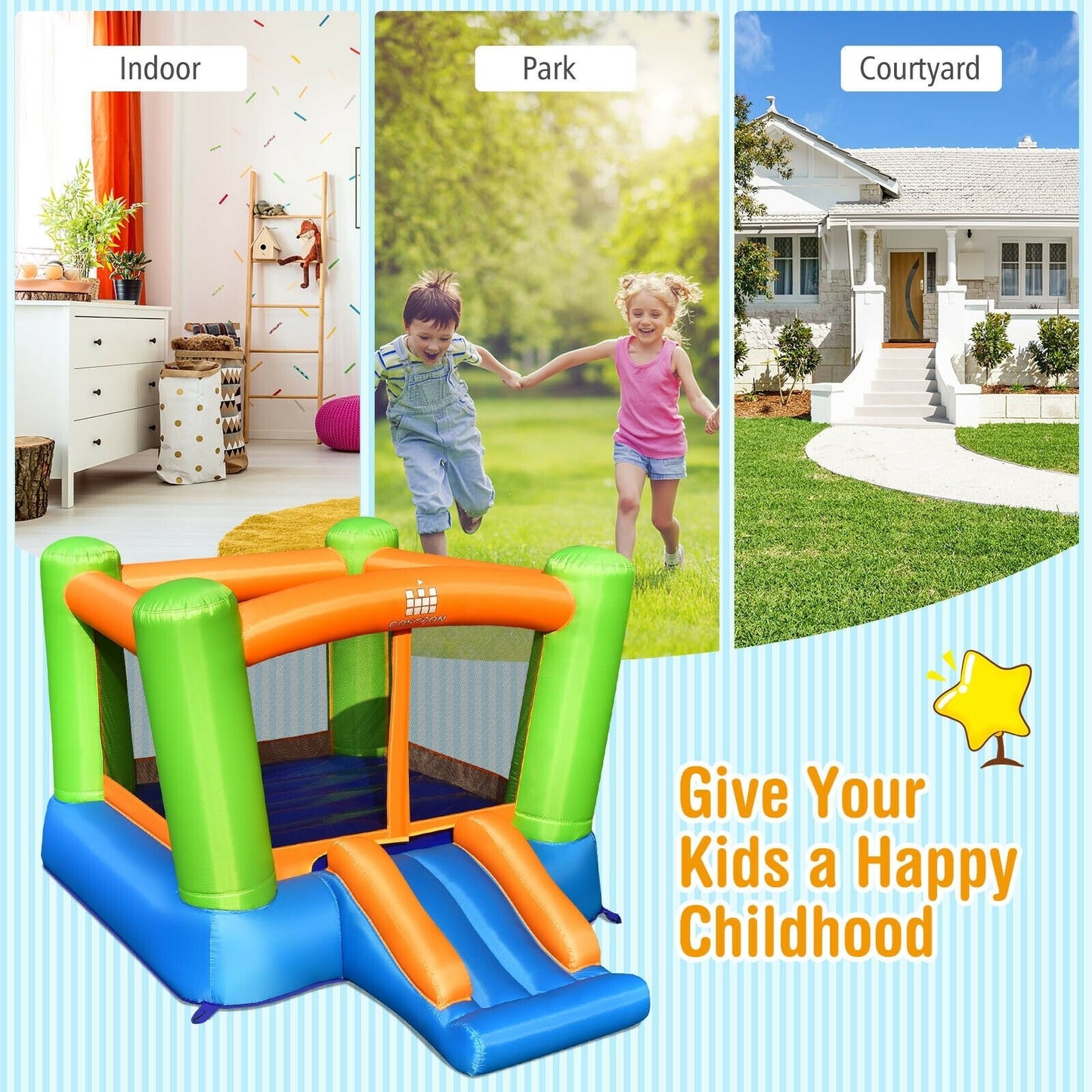 Kids Inflatable Bounce House without Blower for Indoor and Outdoor Bounce House   at Gallery Canada