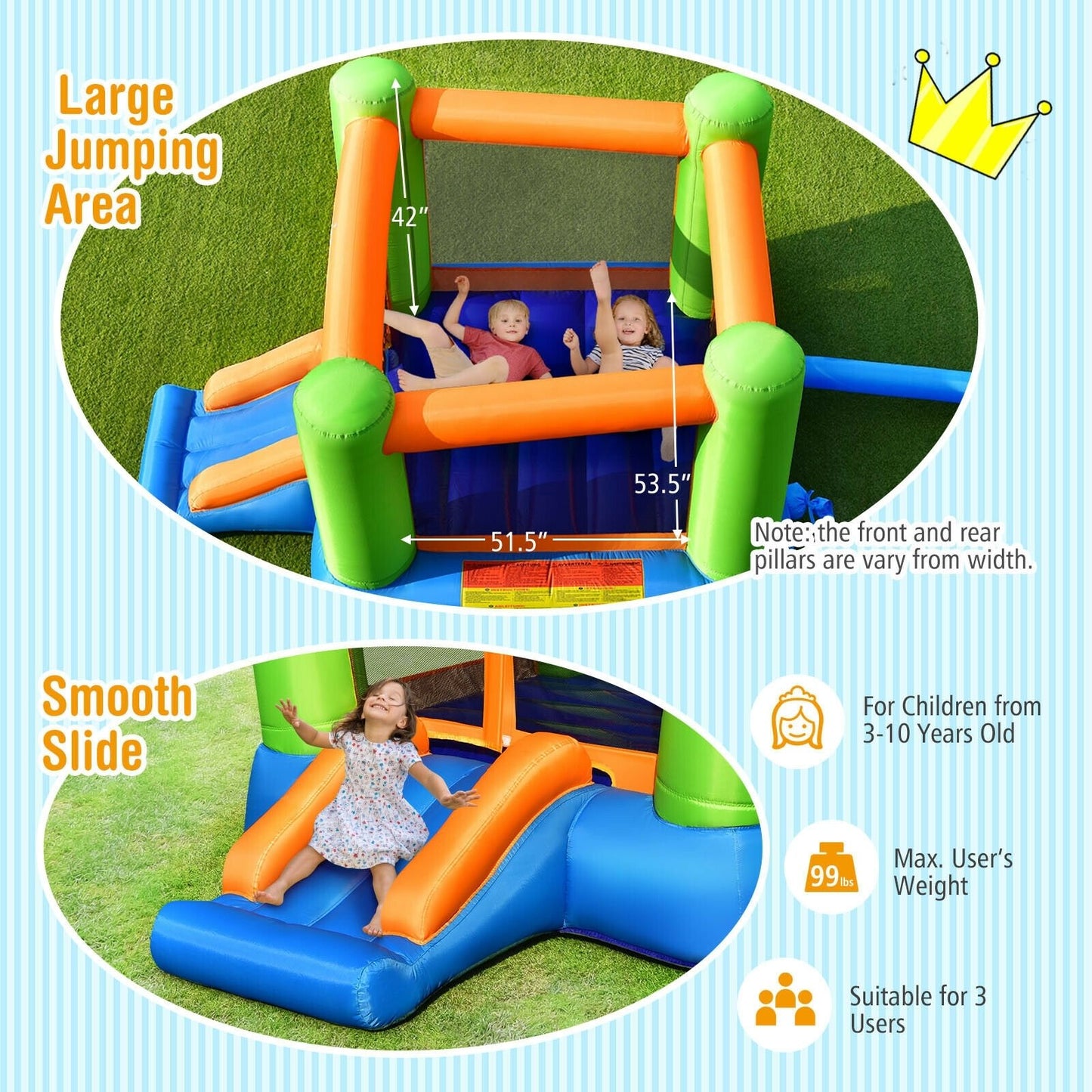 Kids Inflatable Bounce House without Blower for Indoor and Outdoor Bounce House   at Gallery Canada