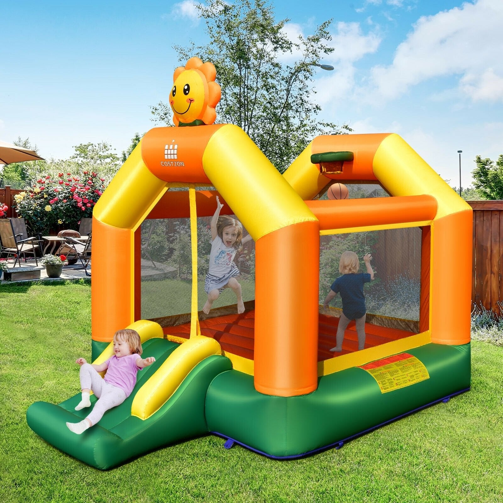 Kids Inflatable Bounce Jumping Castle House with Slide without Blower Bounce House   at Gallery Canada