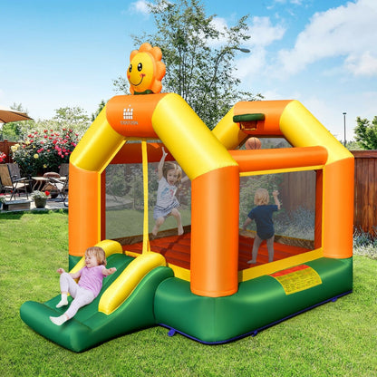 Kids Inflatable Bounce Jumping Castle House with Slide without Blower - Gallery Canada