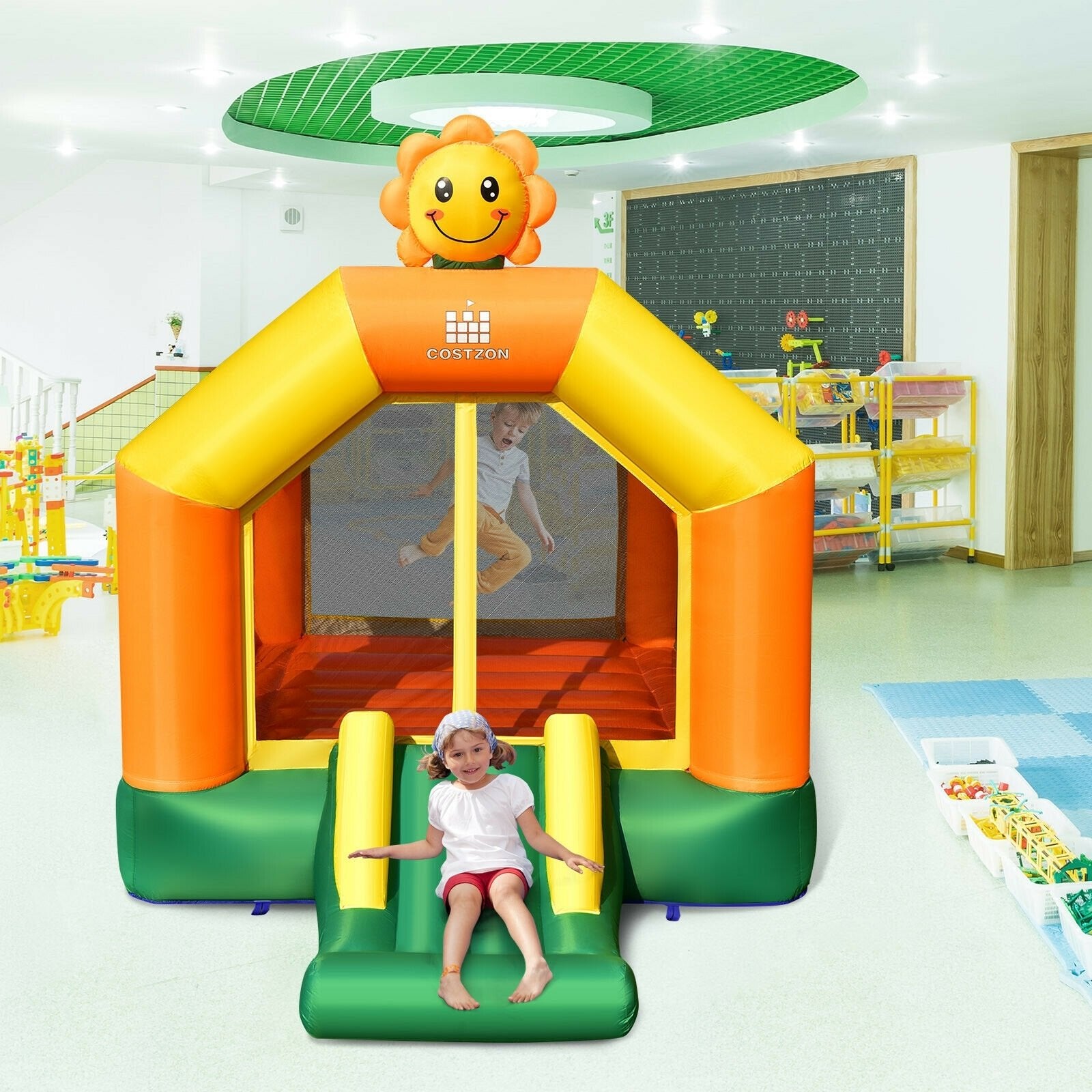 Kids Inflatable Bounce Jumping Castle House with Slide without Blower Bounce House   at Gallery Canada