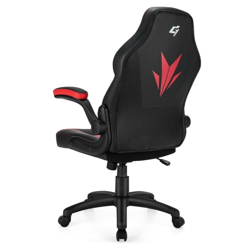 Height Adjustable Swivel High Back Gaming Chair Computer Office Chair, Red - Gallery Canada