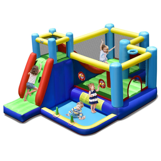 8-in-1 Kids Inflatable Bounce House with Slide without Blower - Gallery Canada