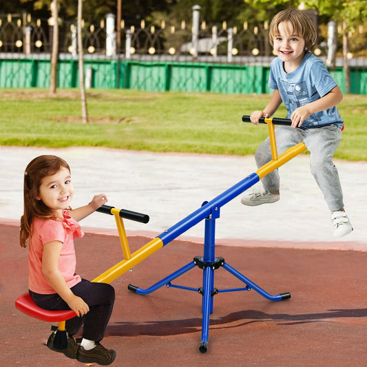 360° Rotation Kids Seesaw Swivel Teeter Totter Playground Equipment, Black Seesaws Black  at Gallery Canada