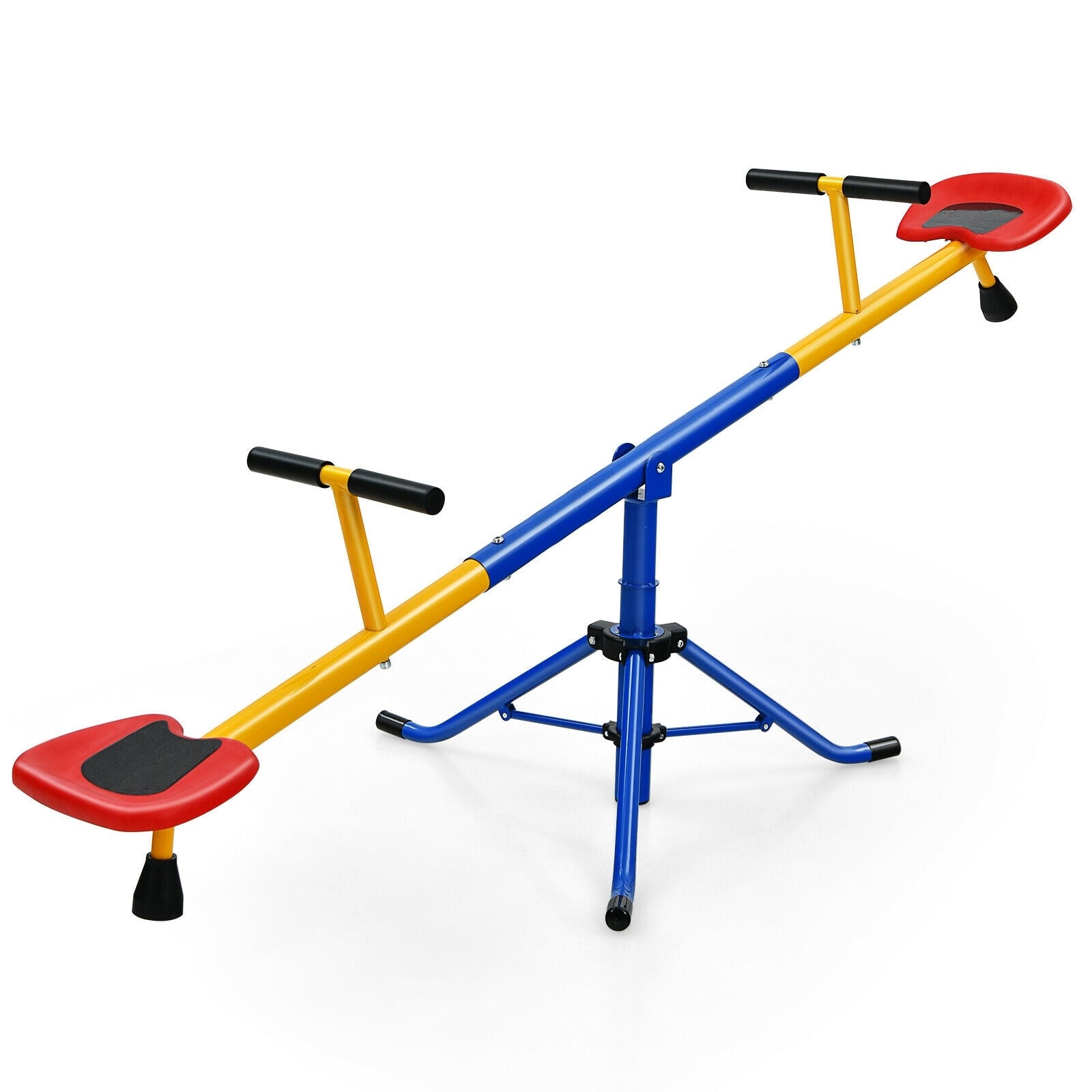 360° Rotation Kids Seesaw Swivel Teeter Totter Playground Equipment, Black Seesaws Black  at Gallery Canada