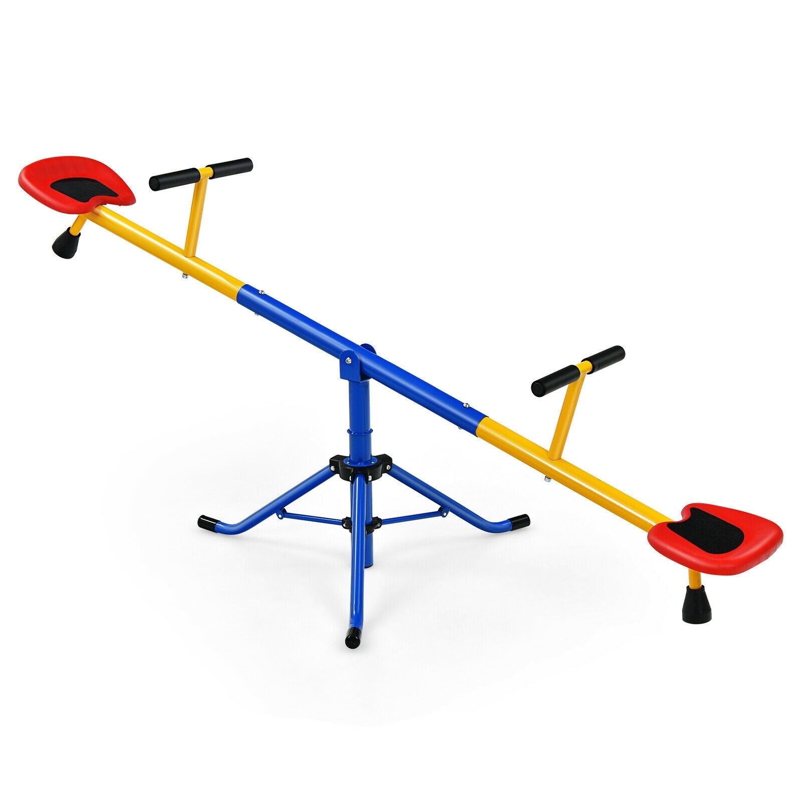 360° Rotation Kids Seesaw Swivel Teeter Totter Playground Equipment, Black Seesaws   at Gallery Canada