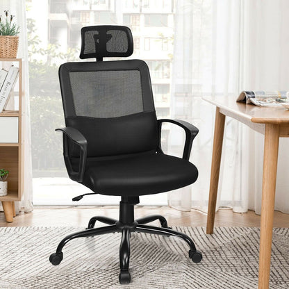 Mesh Office Chair High Back Ergonomic Swivel Chair, Black Ergonomic Chairs   at Gallery Canada