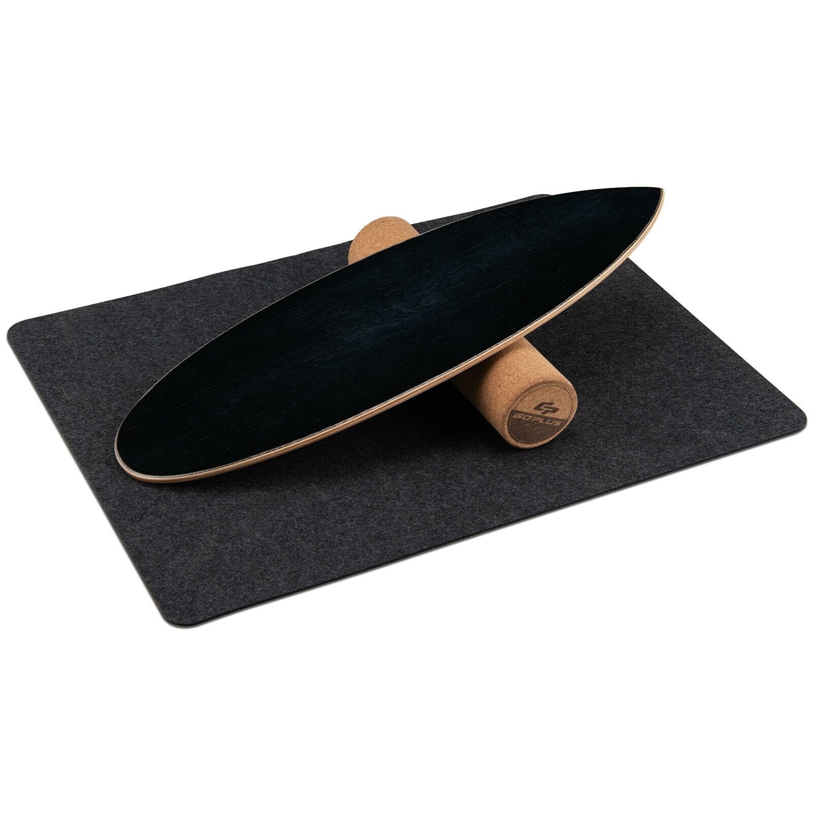 Wooden Balance Board Trainer Wobble Roller for Exercise Sports Training, Black Yoga Accessories   at Gallery Canada