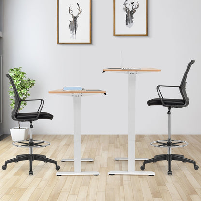 Drafting Chair Tall Office Chair with Adjustable Height, Black - Gallery Canada