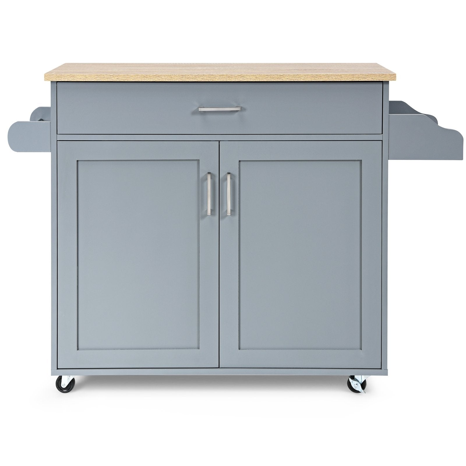 Rolling Kitchen Island Cart with Towel and Spice Rack, Gray Kitchen Islands & Carts   at Gallery Canada