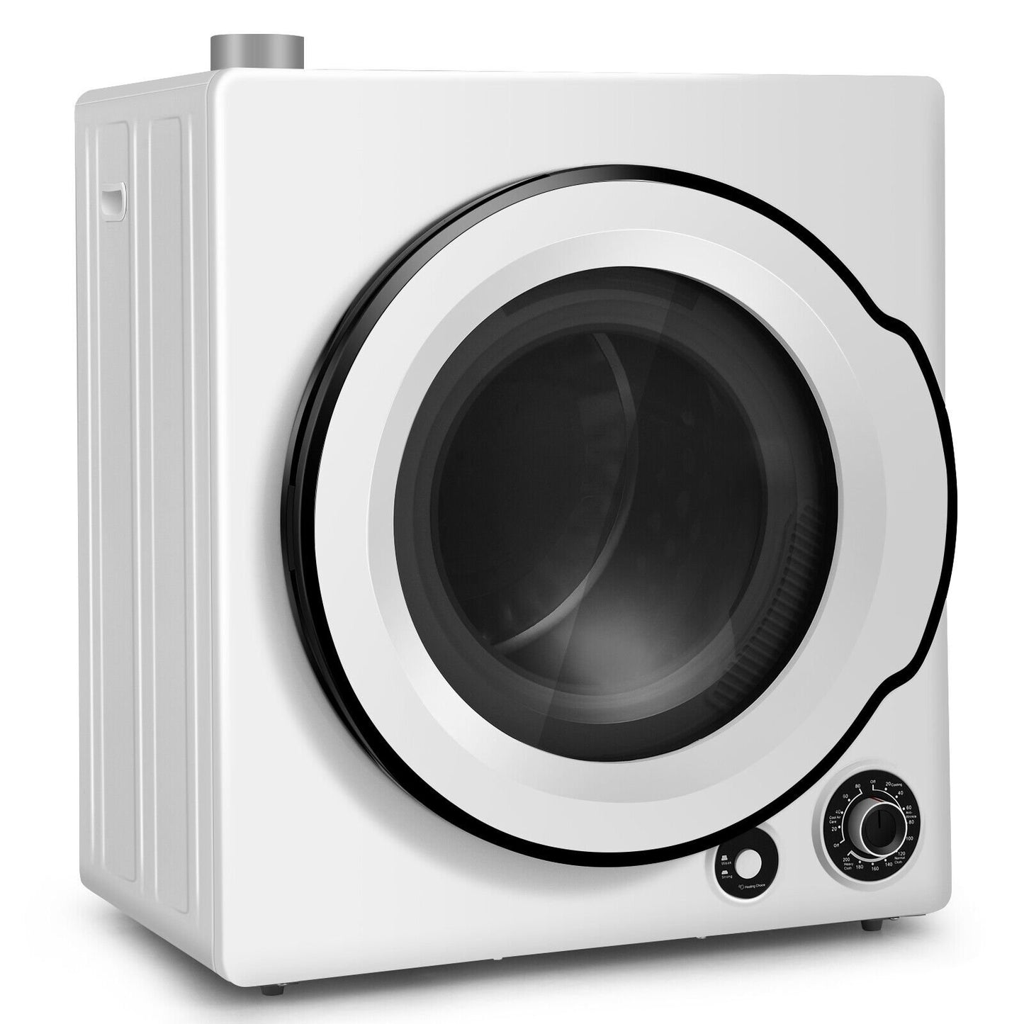 Compact Electric Tumble Laundry Dryer with Stainless Steel Tub, White Dryers   at Gallery Canada