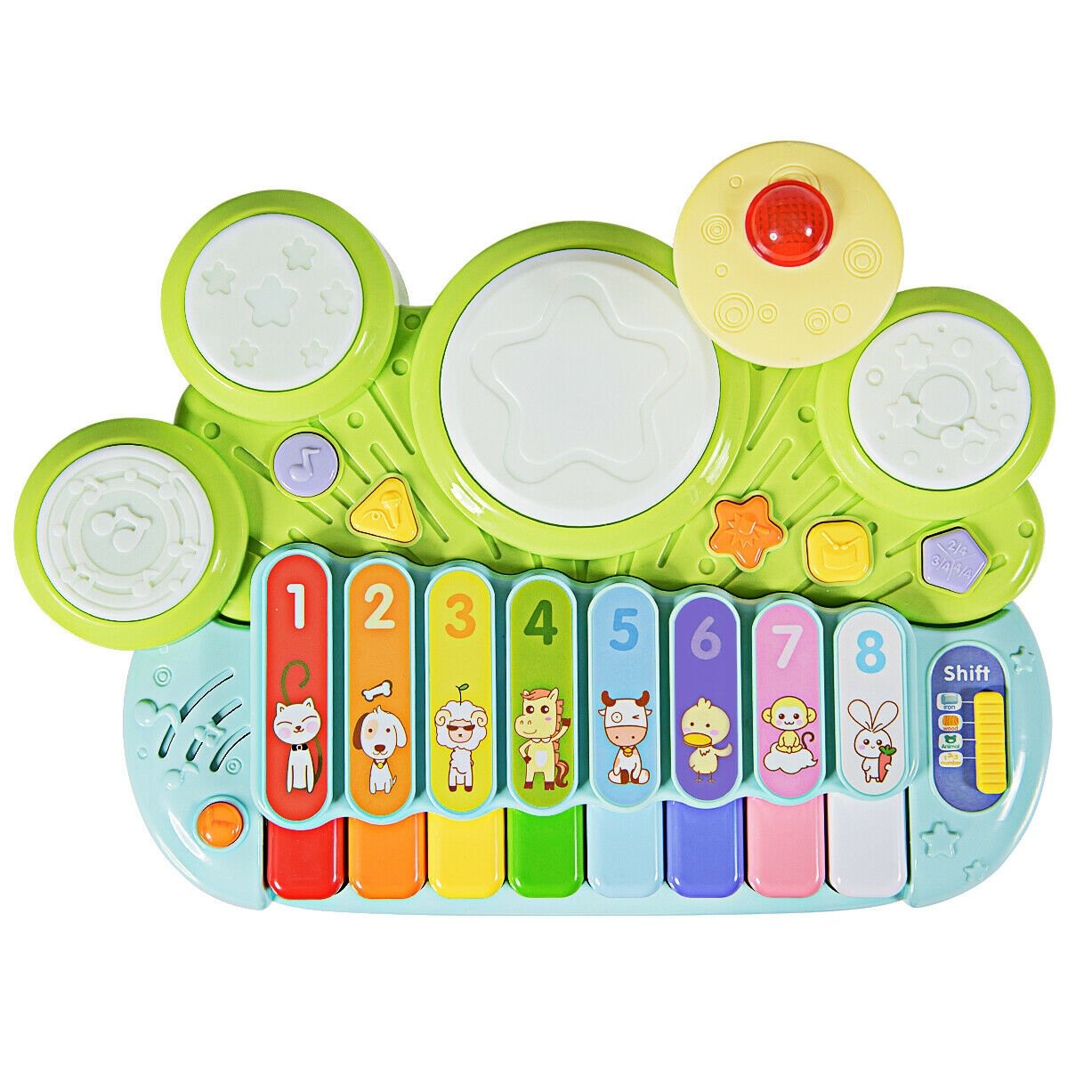 3-in-1 Electronic Piano Xylophone Game Drum Set, Multicolor Musical Toys   at Gallery Canada