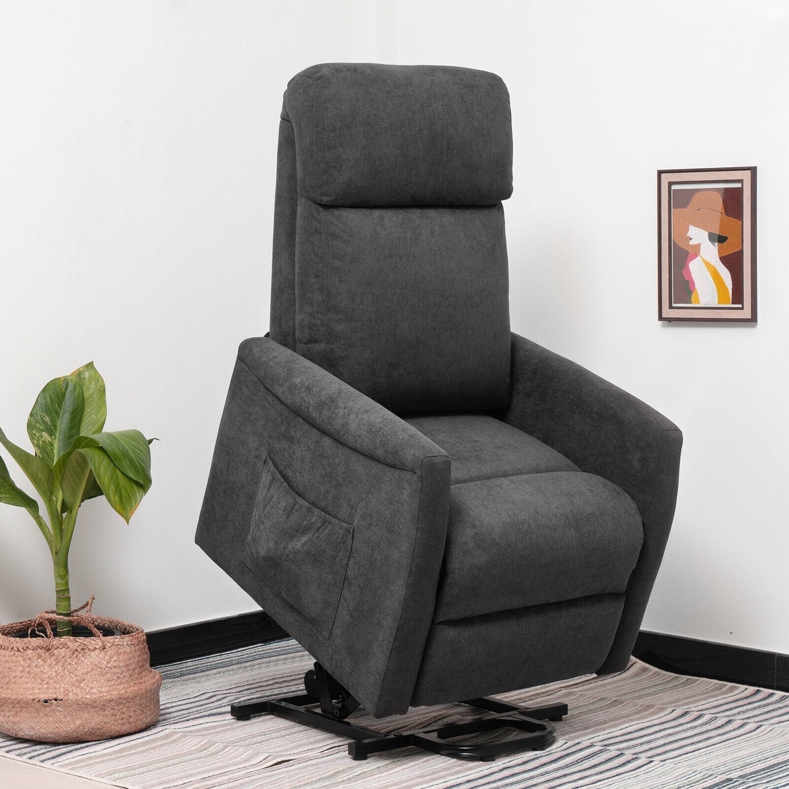 Power Lift Recliner Chair with Remote Control for Elderly, Gray Recliners   at Gallery Canada