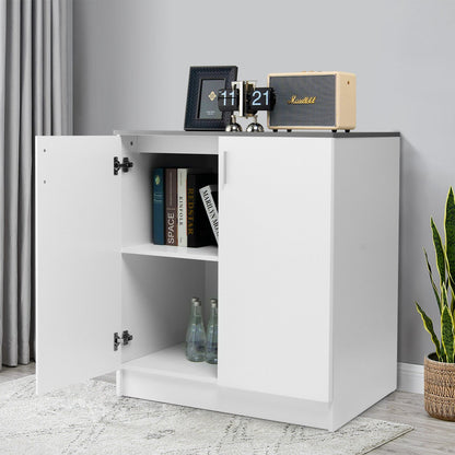 Storage Sideboard Cabinet with Doors and Shelves, White Cabinets & Chests   at Gallery Canada