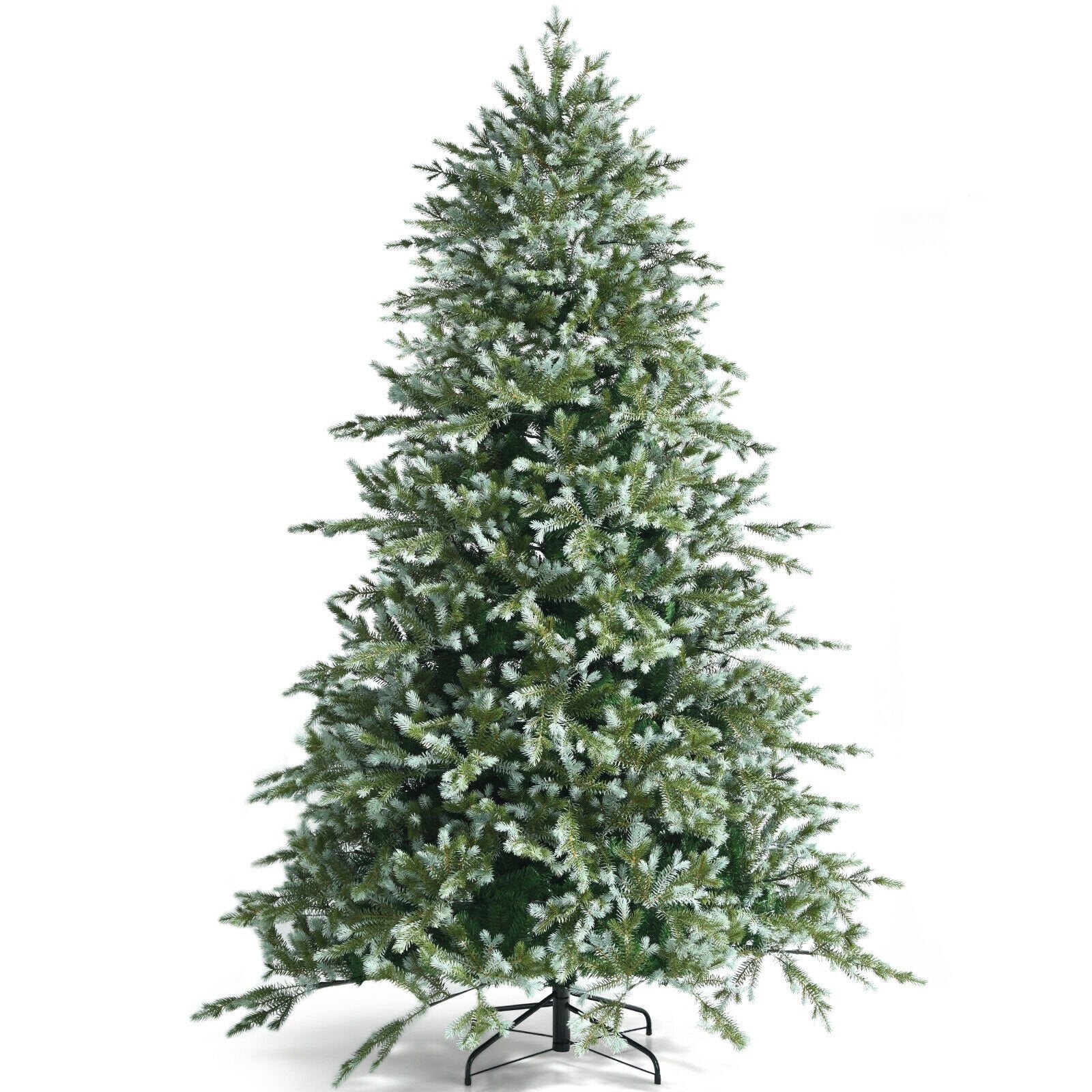 8 Feet Hinged Artificial Christmas Spruce Tree with Mixed PE and PVC Tips, Green Christmas Tree   at Gallery Canada