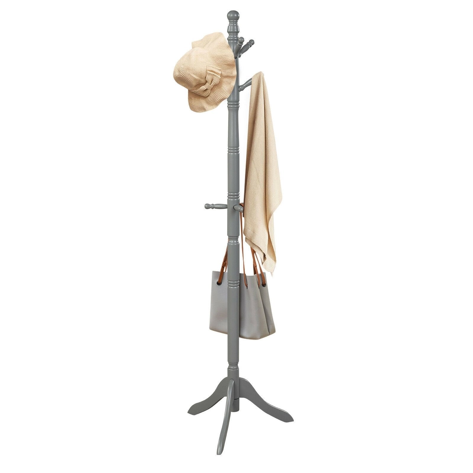 Adjustable Free Standing Wooden Coat Rack, Gray Coat Racks & Hall Trees   at Gallery Canada