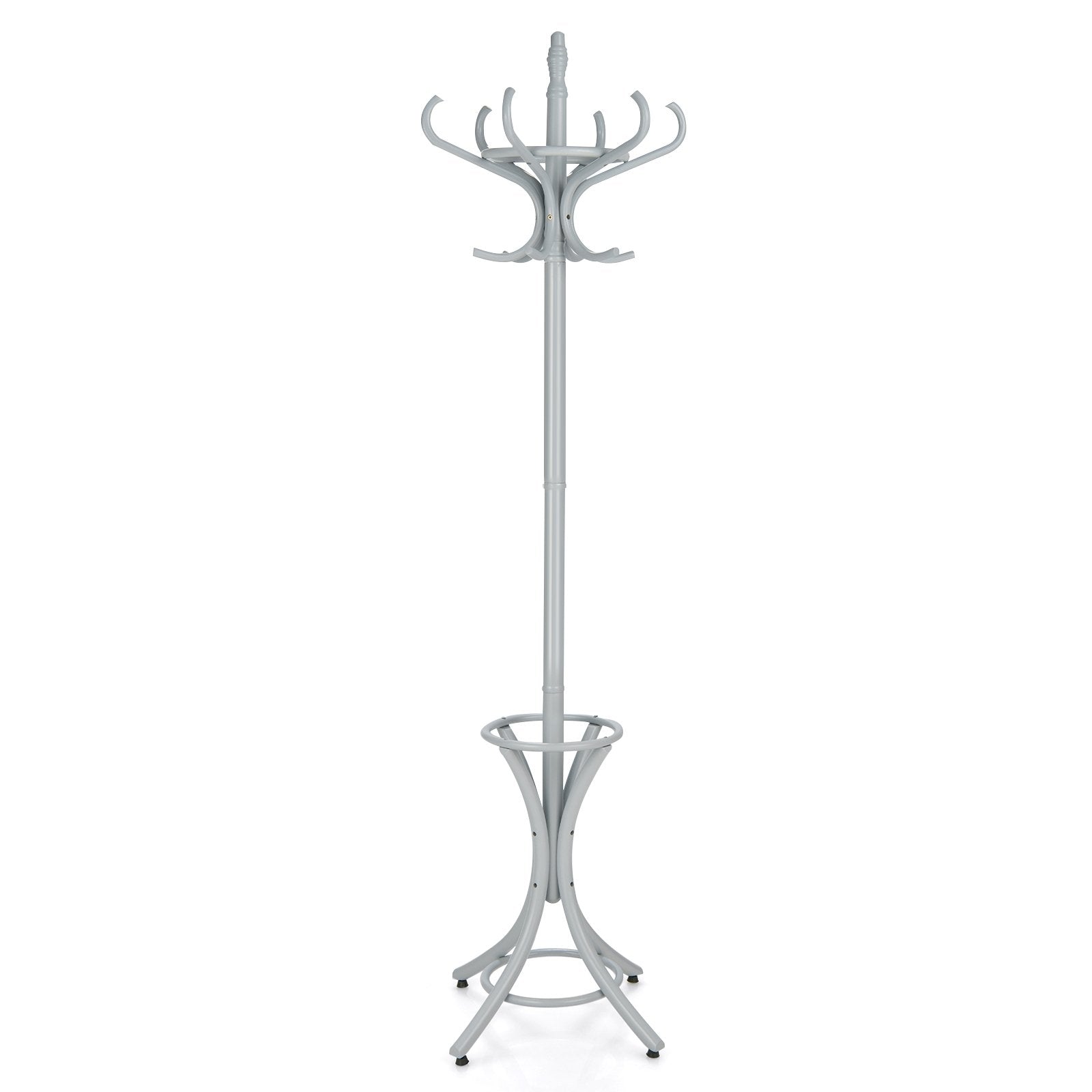 Wood Standing Hat Coat Rack with Umbrella Stand, Gray Coat Racks & Hall Trees   at Gallery Canada