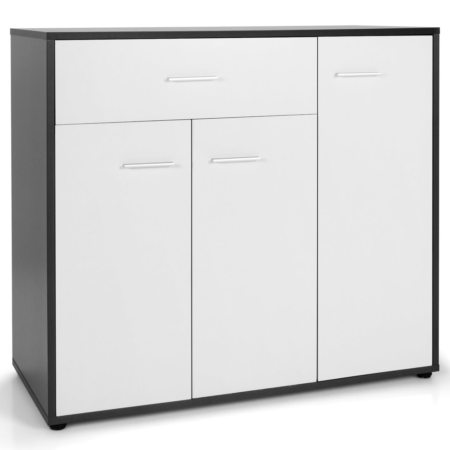 Buffet Sideboard Storage Cabinet with Spacious Table Top, Black & White Sideboards Cabinets & Buffets   at Gallery Canada