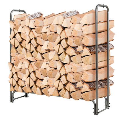 4 Feet/5 Feet/6 Feet/8 Feet Firewood Storage Log Rack-4 Feet, Black Log Storage   at Gallery Canada