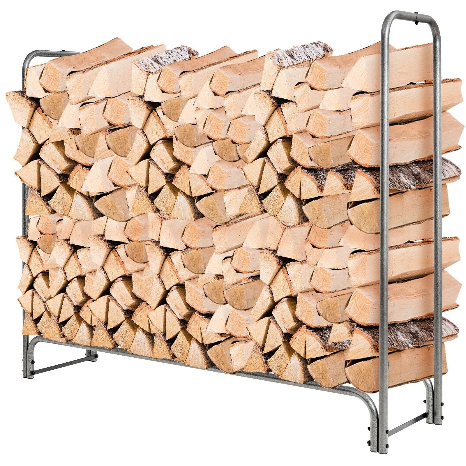 4 Feet/5 Feet/6 Feet/8 Feet Firewood Storage Log Rack-5 Feet, Black Log Storage   at Gallery Canada