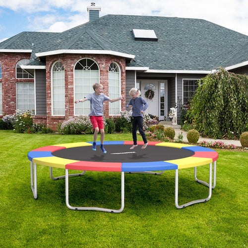 8/10/12/14/15/16 Feet Universal Trampoline Spring Cover-Multicolor-16 ft, Multicolor