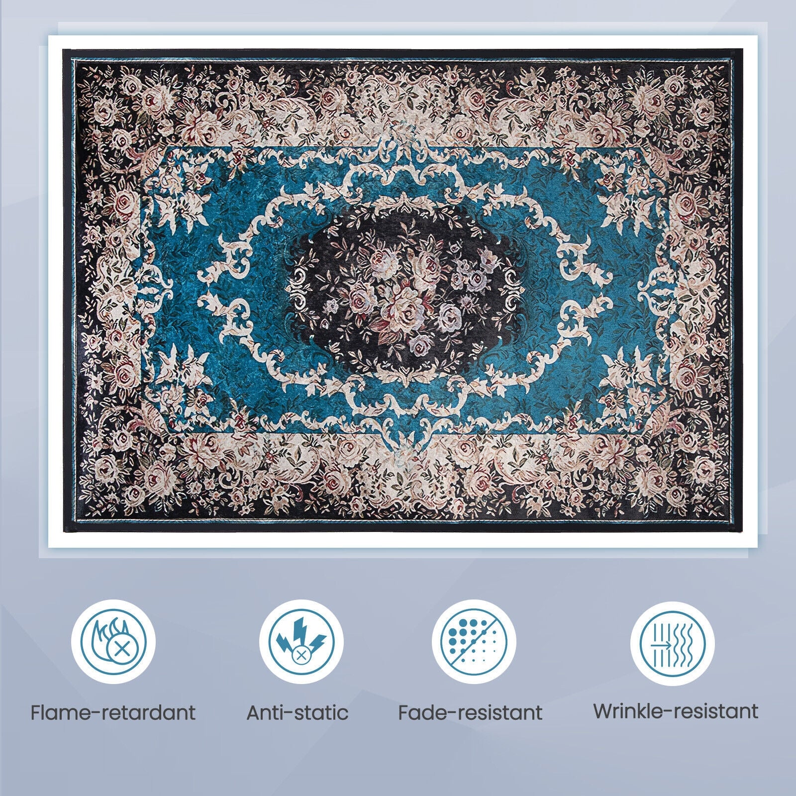 Area Rug with Non-Shedding Surface and Anti-slip Bottom-M, Multicolor Rugs at Gallery Canada