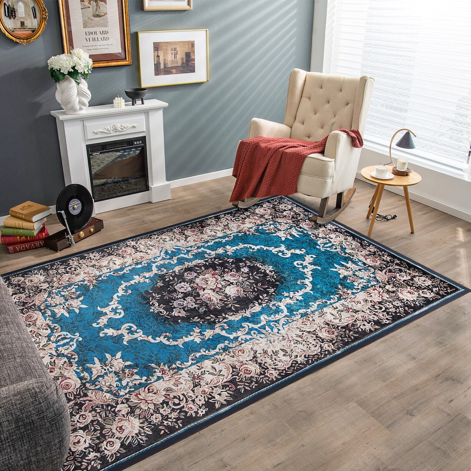 Area Rug with Non-Shedding Surface and Anti-slip Bottom-M, Multicolor Rugs   at Gallery Canada