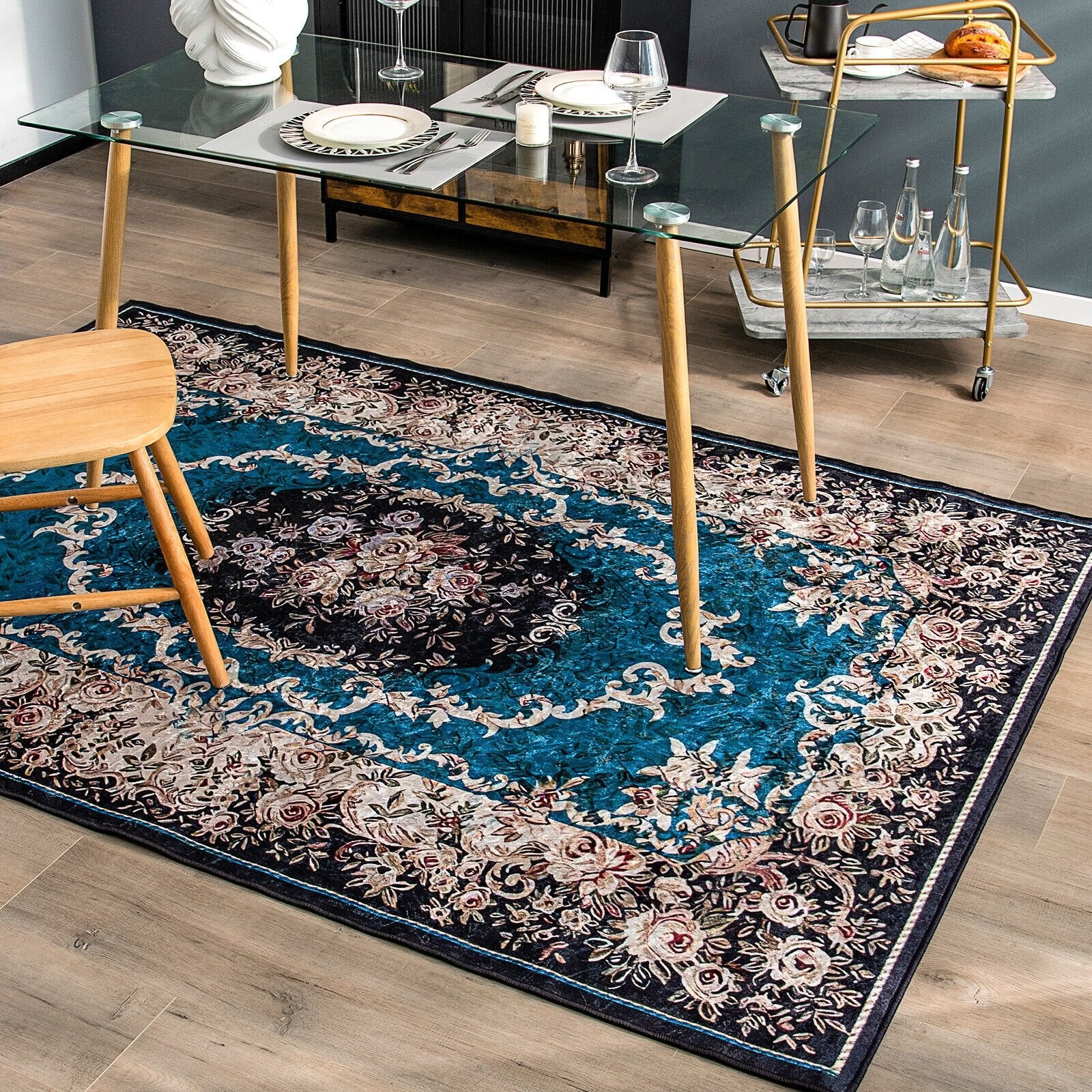 Area Rug with Non-Shedding Surface and Anti-slip Bottom-M, Multicolor Rugs   at Gallery Canada