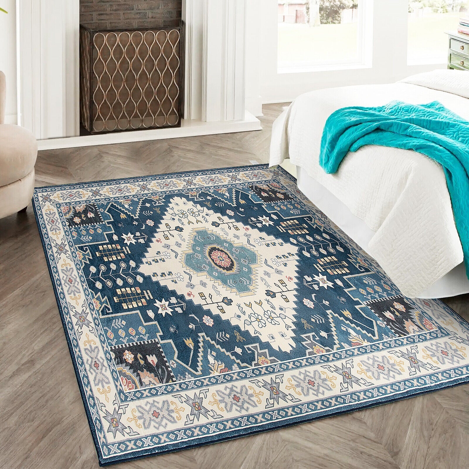 Faux Wool Fabric Area Rugs Doormat-S, Multicolor Rugs at Gallery Canada