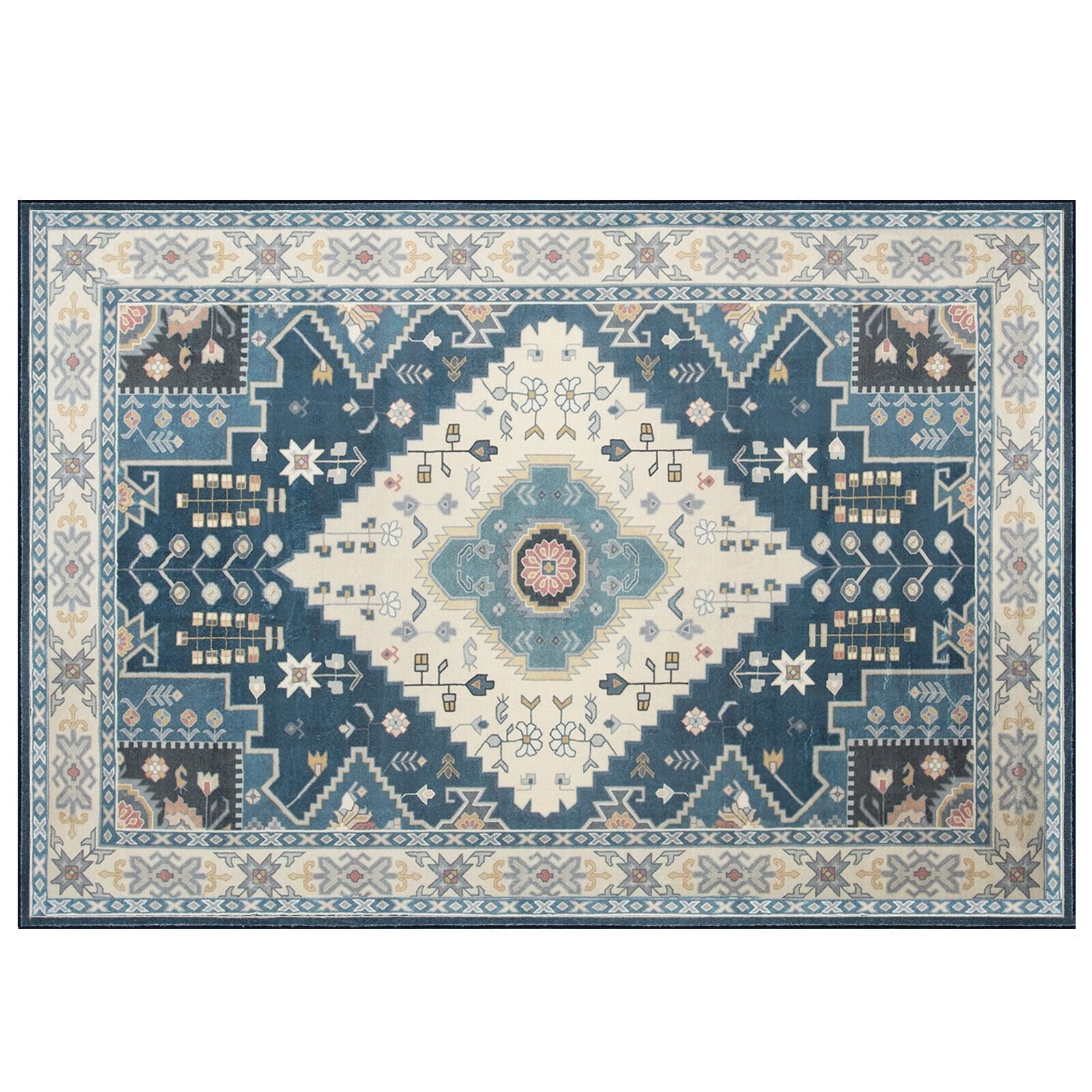 Faux Wool Fabric Area Rugs Doormat-M, Multicolor Rugs   at Gallery Canada