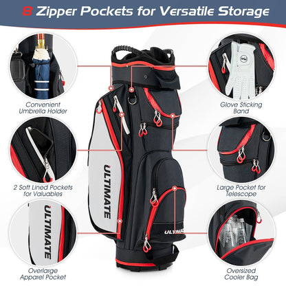 Lightweight and Large Capacity Golf Stand Bag, Black Golf   at Gallery Canada