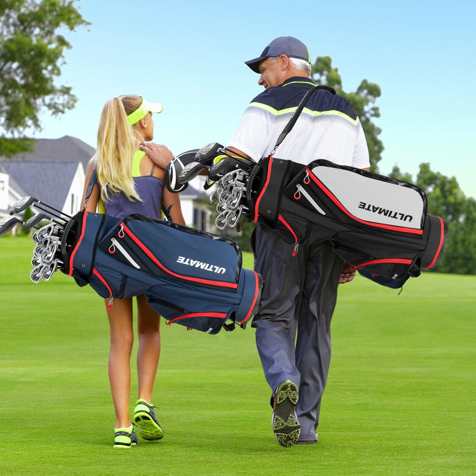 Lightweight and Large Capacity Golf Stand Bag, Black Golf   at Gallery Canada