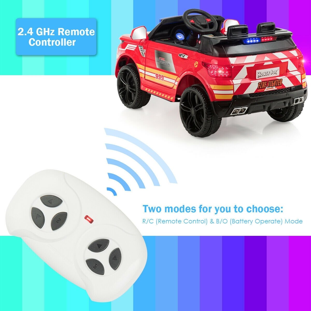 12V Kids Electric Ride On Car with Remote Control, Red Powered Ride On Toys   at Gallery Canada