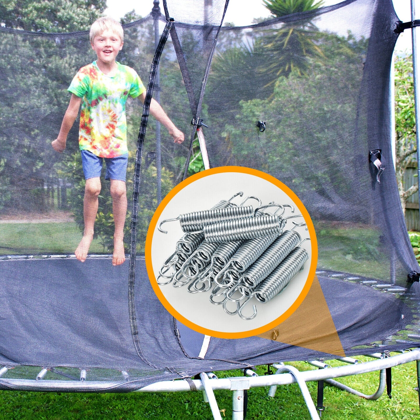 5.5 Inch Rustproof Galvanized Steel Replacement Trampoline Elasticity Springs, Silver Trampoline Accessories   at Gallery Canada