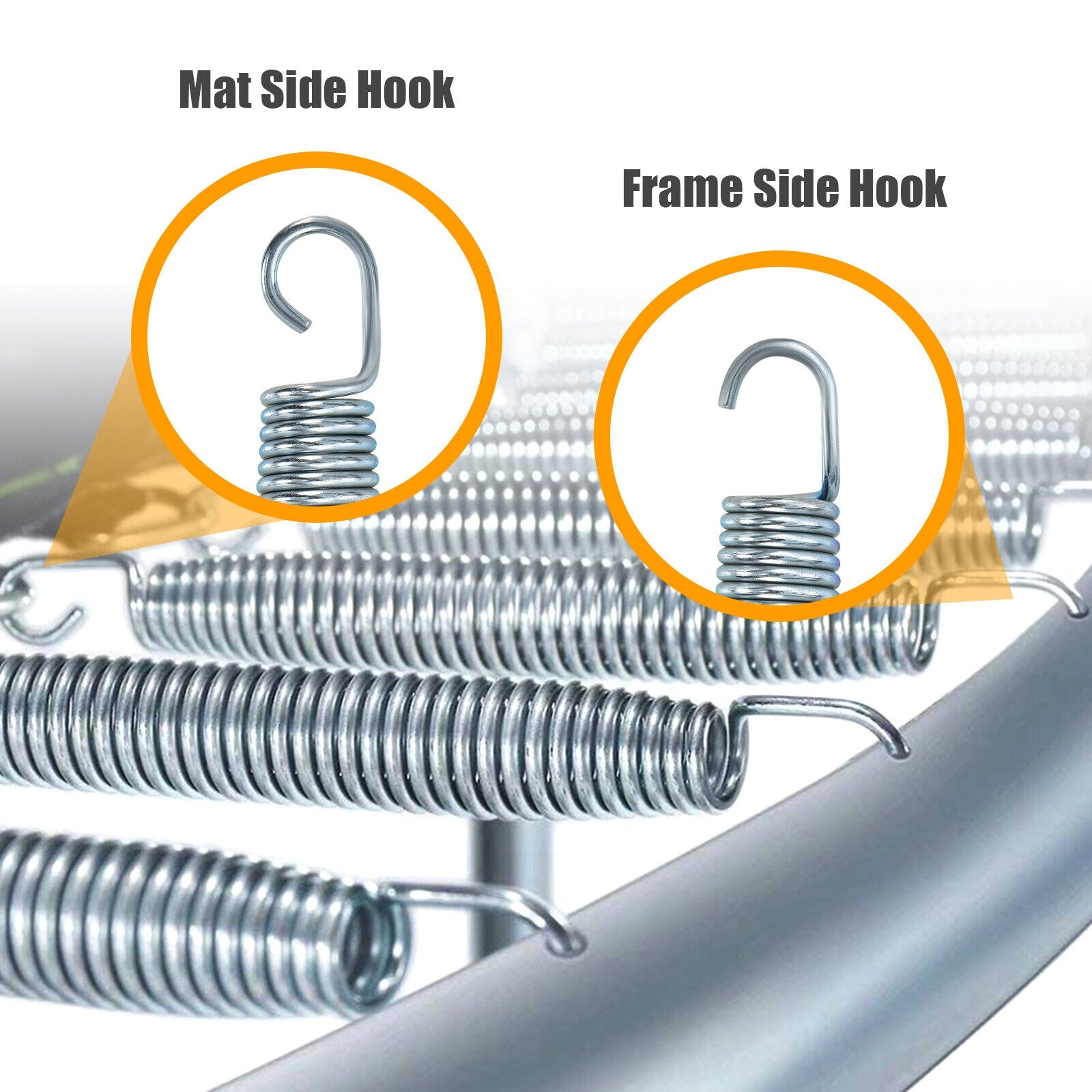 5.5 Inch Rustproof Galvanized Steel Replacement Trampoline Elasticity Springs, Silver Trampoline Accessories   at Gallery Canada