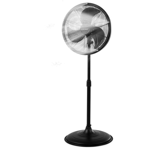 20 Inch Misting Fan 2100 CFM Outdoor Oscillating Cooling Pedestal Fan, Black - Gallery Canada