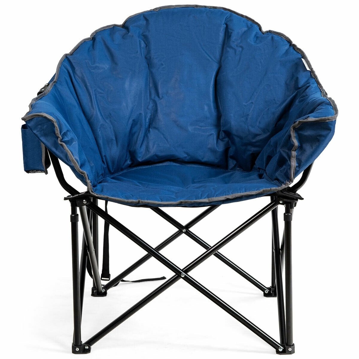 Folding Camping Moon Padded Chair with Carrying Bag, Navy Camping Furniture   at Gallery Canada