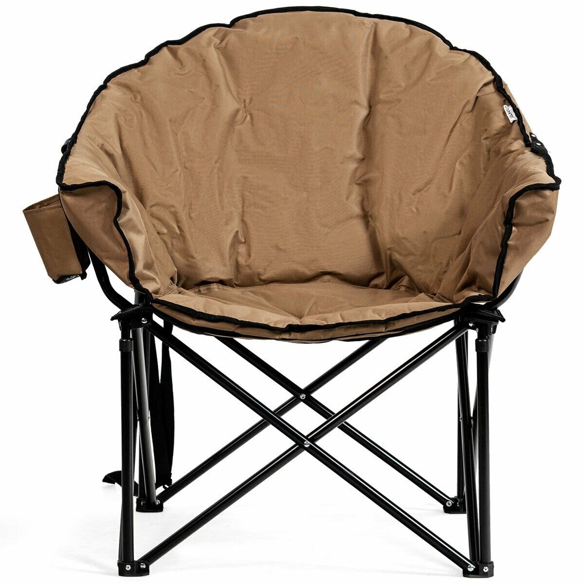 Folding Camping Moon Padded Chair with Carrying Bag, Brown Camping Furniture   at Gallery Canada