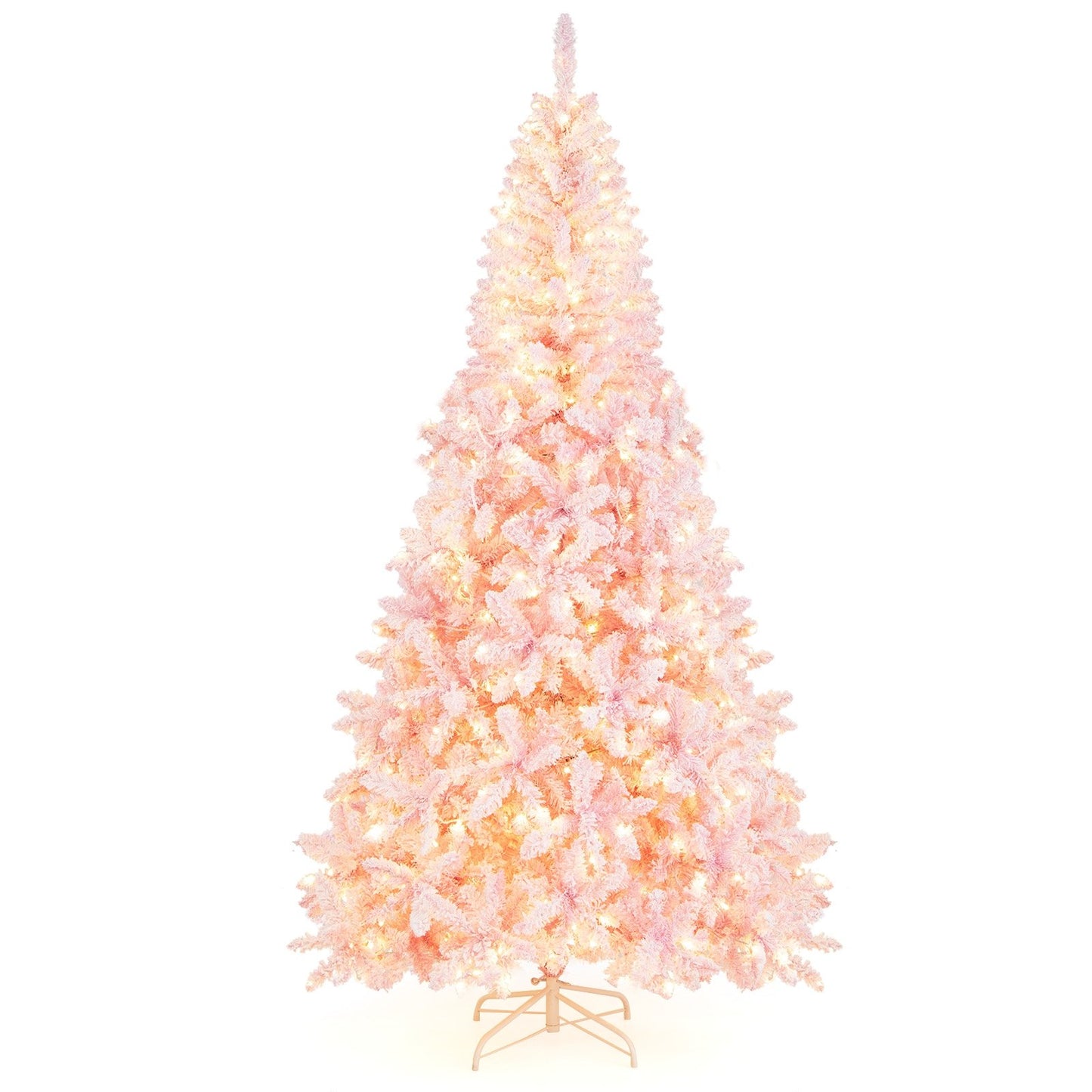 7.5 Feet Flocked Christmas Tree, Pink Christmas Tree   at Gallery Canada