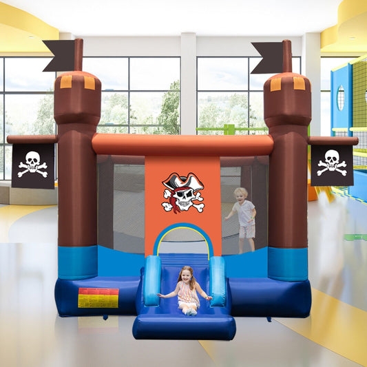 Pirate-Themed Inflatable Bounce Castle with Large Jumping Area and 735W Blower - Gallery Canada