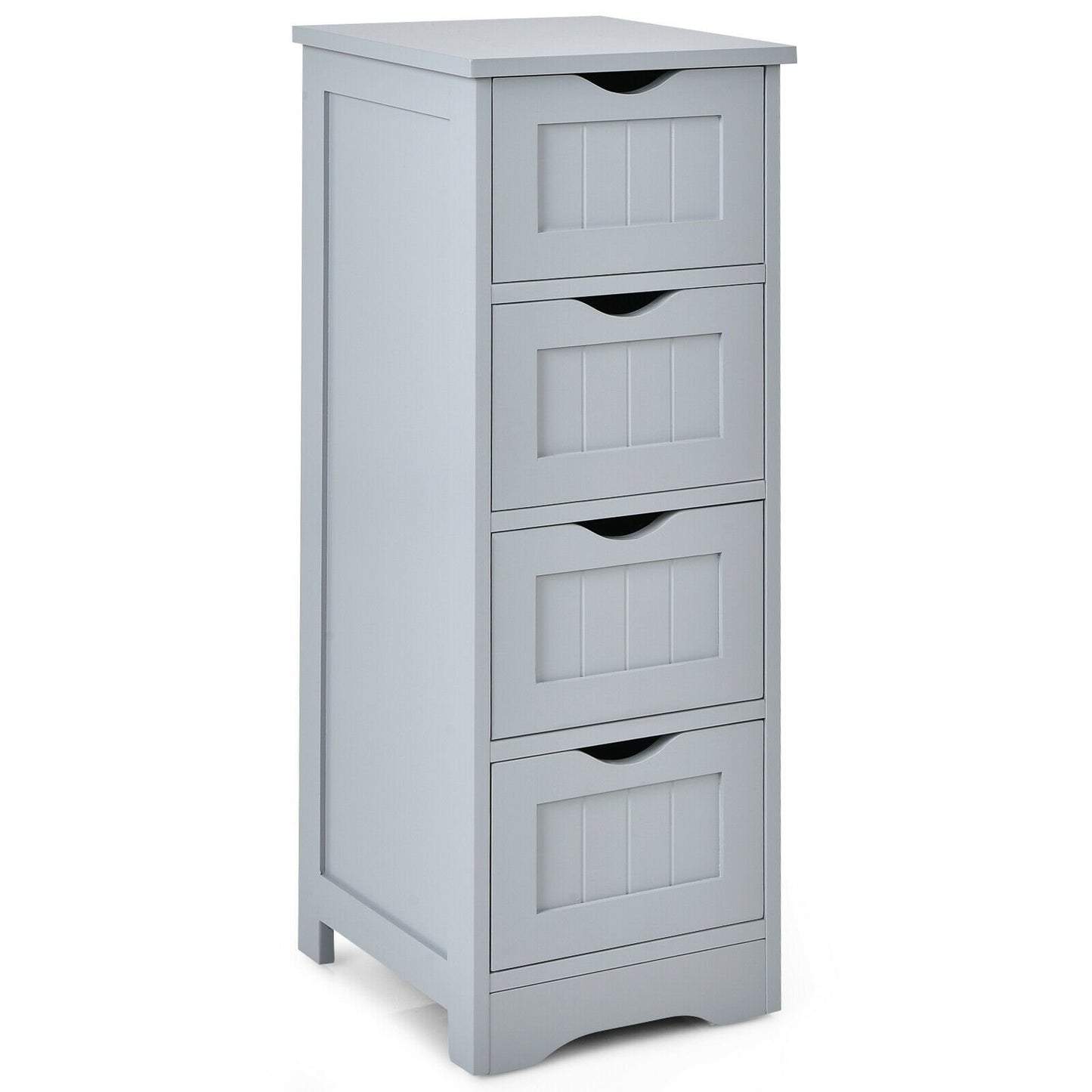 Floor Wooden Free Standing Storage Side Organizer for Bathroom, Gray Floor Cabinets   at Gallery Canada