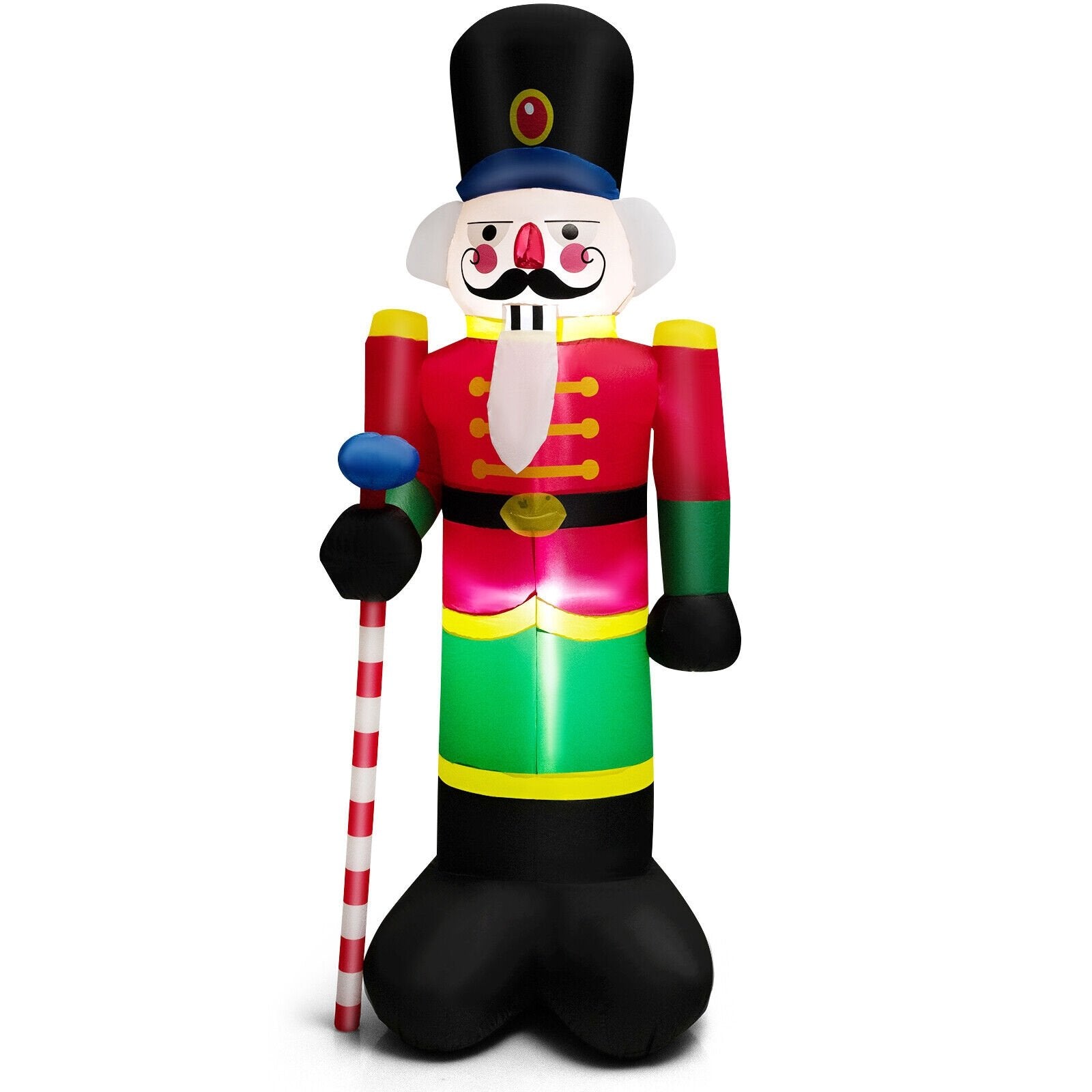 8 Feet Inflatable Nutcracker Soldier with 2 Built-in LED Lights, Multicolor Christmas Inflatables   at Gallery Canada