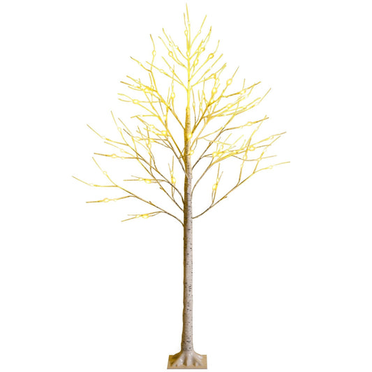 Pre-lit White Twig Birch Tree for Christmas Holiday with LED Lights-6 ft, White - Gallery Canada