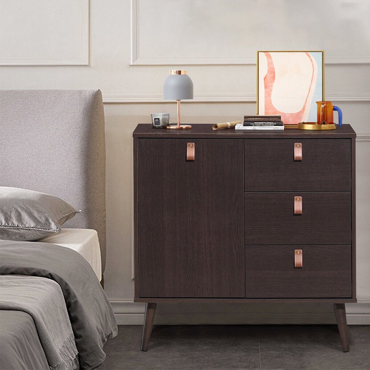 3-drawer Sideboard Storage Display Cabinet, Brown Dressers & Chests   at Gallery Canada