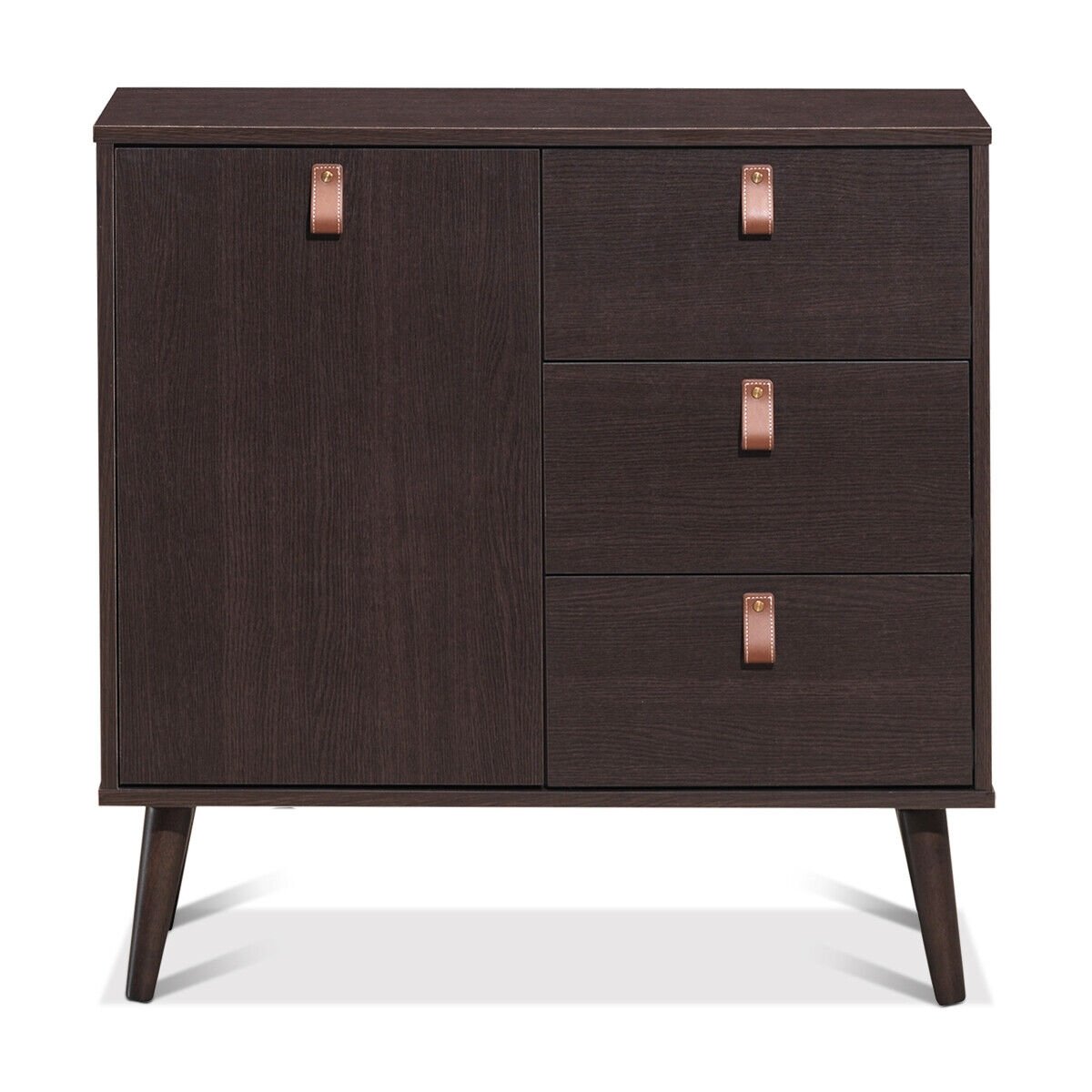 3-drawer Sideboard Storage Display Cabinet, Brown - Gallery Canada